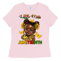 Bubblegum Pink little miss juneteenth Ladies Tee - HRA Design Shop