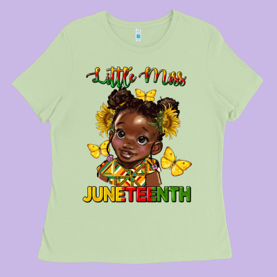 Little Miss Juneteenth Ladies Tee Designed By Hra Design Shop