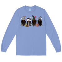 Colony Blue grey christmas afro gnomies Long Sleeve Tee - MaliasSmallBusiness