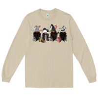 Mushroom grey christmas afro gnomies Long Sleeve Tee - MaliasSmallBusiness