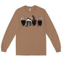 Grey Christmas Afro Gnomies Long Sleeve Tee | Teevron