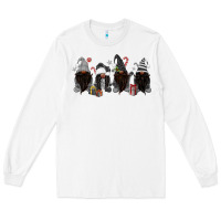 White grey christmas afro gnomies Long Sleeve Tee - MaliasSmallBusiness