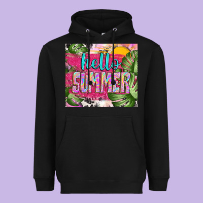 Hello Summer With Cowhide Heavyweight Hoodie Designed By Tumblerdesignbyshophia