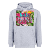 Heather Grey hello summer with cowhide Heavyweight Hoodie - TumblerDesignByShophia