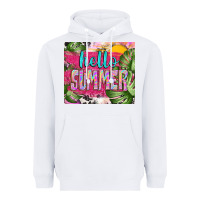 White hello summer with cowhide Heavyweight Hoodie - TumblerDesignByShophia