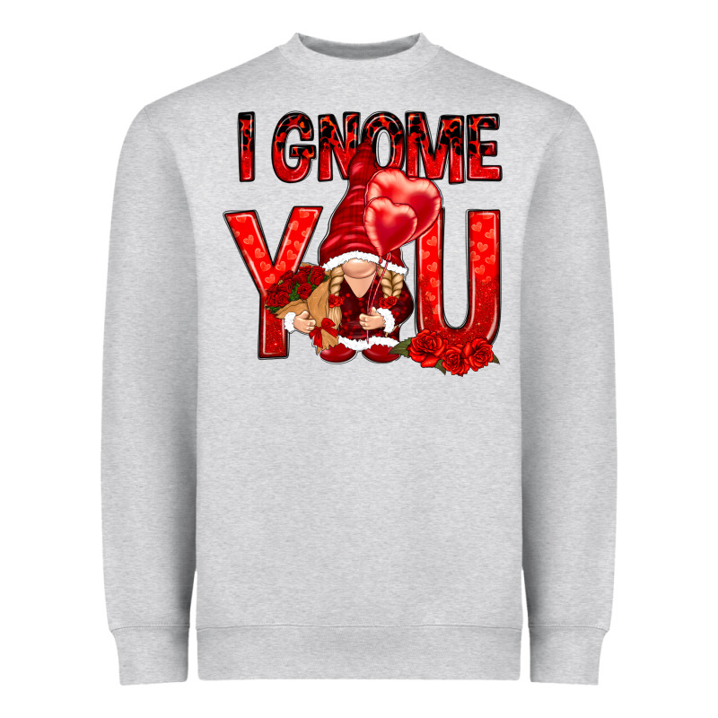 I Gnome You With Roses Heavyweight Sweatshirt by NancyCooperArtShop | Teevron