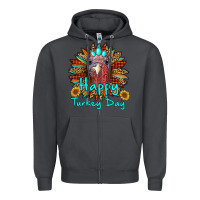 Smoke happy turkey day sunflower Zipper Hoodie - RanaPortraitStore