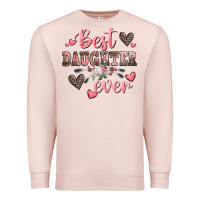Pale Pink best daughter ever mother's day Premium Sweatshirt - CowGirlArtShop