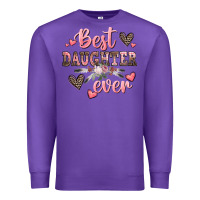 Purple best daughter ever mother's day Premium Sweatshirt - CowGirlArtShop