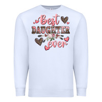 White best daughter ever mother's day Premium Sweatshirt - CowGirlArtShop