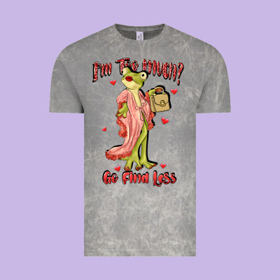 Im Too Much Go Find Less Boujee Frog Funny Vintage Tee Designed By Jahusdesignshop