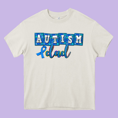 Autism Dad Heavy Core Tee Designed By Adodesignshop