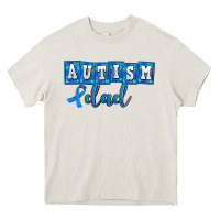 Cream autism dad Heavy Core Tee - AdoDesignShop