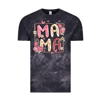 Cloud Black floral mama Vintage Tee - MaliasSmallBusiness