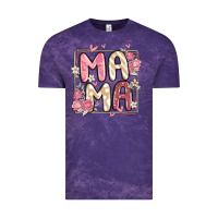 Cloud Purple floral mama Vintage Tee - MaliasSmallBusiness