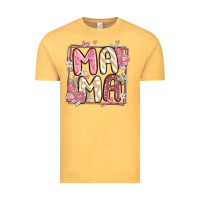 Vintage Mustard floral mama Vintage Tee - MaliasSmallBusiness