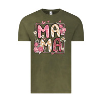Vintage Olive floral mama Vintage Tee - MaliasSmallBusiness