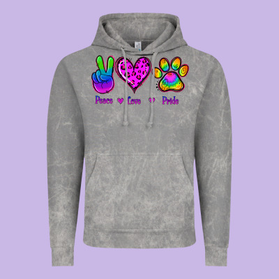 Peace Love Pride Vintage Hoodie Designed By Jasminsmagicworld