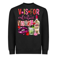 Black v is for vodka Heavyweight Sweatshirt - NancyCooperArtShop
