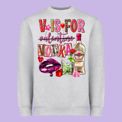 V Is For Vodka Heavyweight Sweatshirt Designed By Nancycooperartshop