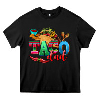 Black taco dad Heavy Core Tee - AdoDesignShop
