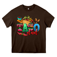 Chocolate Brown taco dad Heavy Core Tee - AdoDesignShop