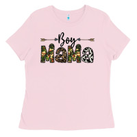 Bubblegum Pink boy mama Ladies Tee - CowhideDigitalArt