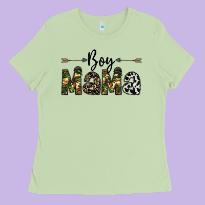 Boy Mama Ladies Tee Designed By Cowhidedigitalart