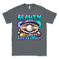Charcoal Heather Beauty Lies Within Classic Tee - CowhideDigitalArt