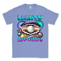 Colony Blue Beauty Lies Within Classic Tee - CowhideDigitalArt