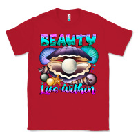 Red Beauty Lies Within Classic Tee - CowhideDigitalArt