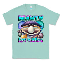 Seafoam Beauty Lies Within Classic Tee - CowhideDigitalArt