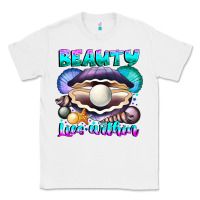 White Beauty Lies Within Classic Tee - CowhideDigitalArt
