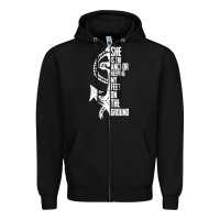 Black she is the anchor keeping my feet on the ground Zipper Hoodie - Bettercallsaul
