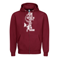 Burgundy she is the anchor keeping my feet on the ground Zipper Hoodie - Bettercallsaul