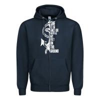 Navy she is the anchor keeping my feet on the ground Zipper Hoodie - Bettercallsaul