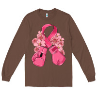 Chestnut breast cancer with boxing gloves Long Sleeve Tee - MaliasSmallBusiness