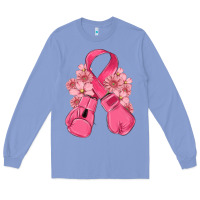 Colony Blue breast cancer with boxing gloves Long Sleeve Tee - MaliasSmallBusiness