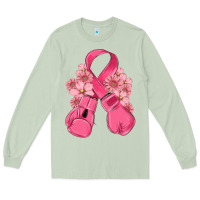Matcha breast cancer with boxing gloves Long Sleeve Tee - MaliasSmallBusiness
