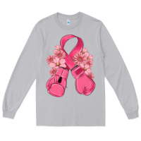 Moon Dust breast cancer with boxing gloves Long Sleeve Tee - MaliasSmallBusiness