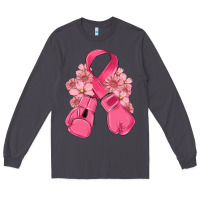 Smoke breast cancer with boxing gloves Long Sleeve Tee - MaliasSmallBusiness
