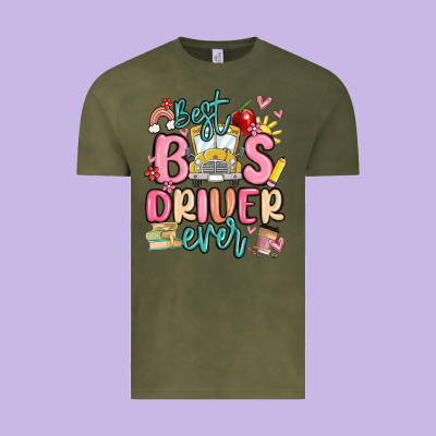 Best Bus Driver Ever Vintage Tee Designed By Maliassmallbusiness