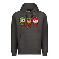 Smoke christmas reindeer polar bear snowman Premium Hoodie - CowGirlArtShop