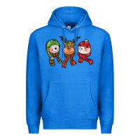 True Royal christmas reindeer polar bear snowman Premium Hoodie - CowGirlArtShop