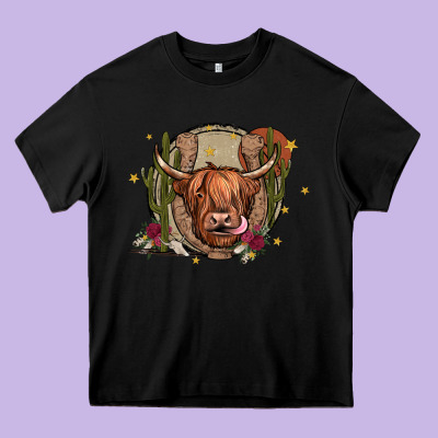 Cow Heavy Core Tee Designed By Jahusdesignshop