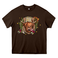 Chocolate Brown cow Heavy Core Tee - JahusDesignShop