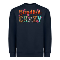 Navy beautiful crazy Heavyweight Sweatshirt - NancyCooperArtShop
