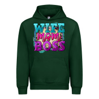 Forest Green wife mom boss Urban Hoodie - FaDigitalArtStudio