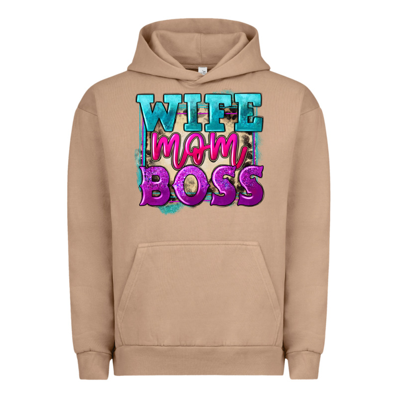 Wife Mom Boss Urban Hoodie by FaDigitalArtStudio | Teevron