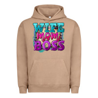 Pigment Burro wife mom boss Urban Hoodie - FaDigitalArtStudio